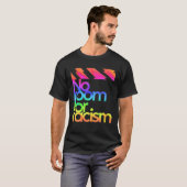 Geen ruimte voor racisme en sport t-shirt (Voorkant volledig)