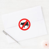 Geen Rundvlees Bord Ronde Sticker (Envelop)