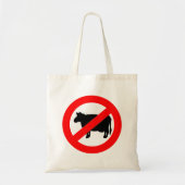 Geen rundvlees tote bag (Voorkant)