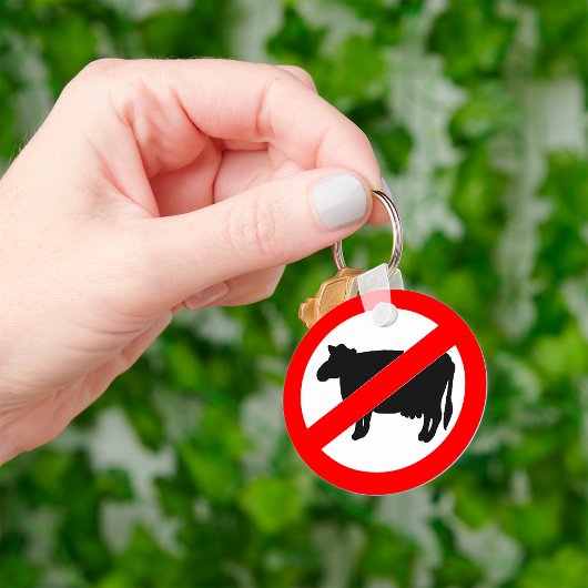 Geen rundvleeskeurmerk Dierlijke Sleutelhanger