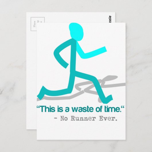 Geen runner ooit grappny briefkaart (Voorkant / Achterkant)