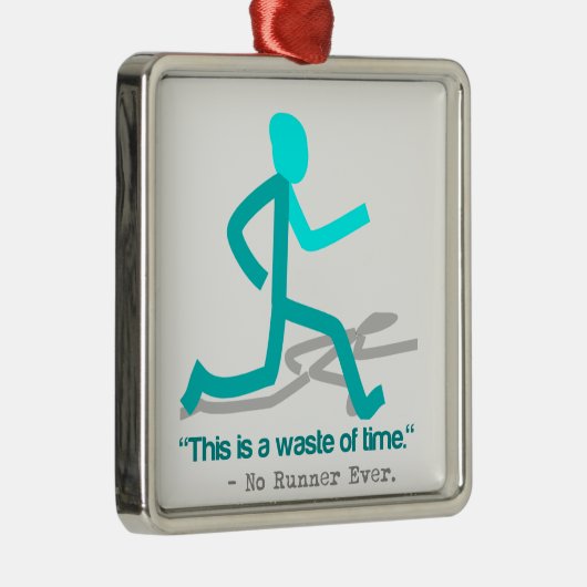 Geen Runner ooit Metalen Ornament (Rechts)