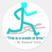 Geen Runner ooit Ronde Sticker (Voorkant)