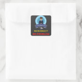 GEEN RUNWAY? GEEN PROBLEEM VIERKANTE STICKER (Tas)