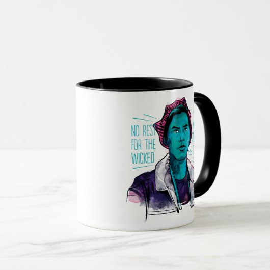 Geen rust op de schimmel mok (Voorkant rechts)