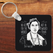 Geen rust op de schimmel sleutelhanger (Voorkant)