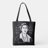 Geen rust op de schimmel tote bag (Achterkant)