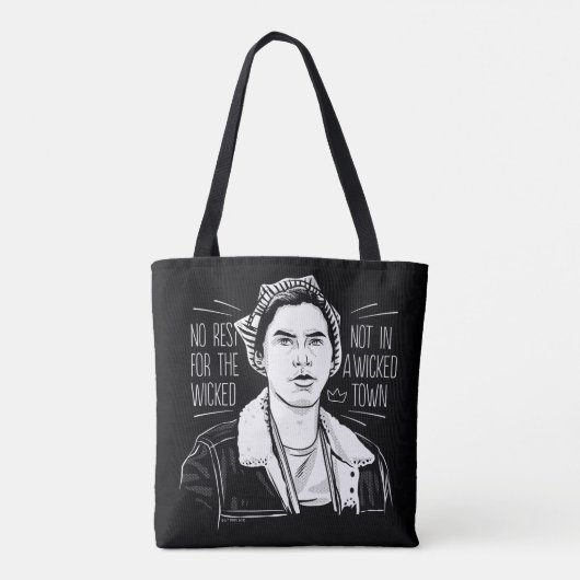Geen rust op de schimmel tote bag (Achterkant)