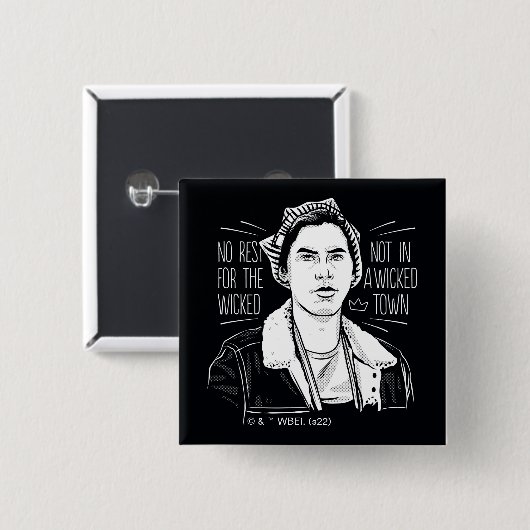 Geen rust op de schimmel vierkante button 5,1 cm (Voorkant /achterkant)