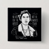 Geen rust op de schimmel vierkante button 5,1 cm (Voorkant)