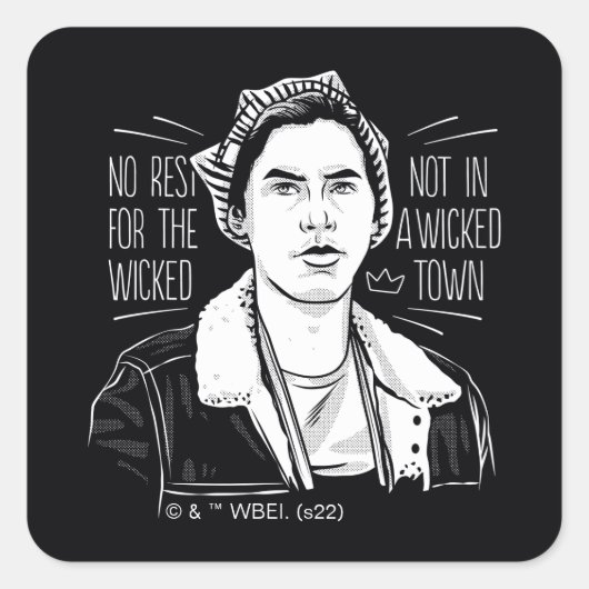 Geen rust op de schimmel vierkante sticker (Voorkant)