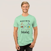 Geen rust op de Wicket Funny Croquet Thema Tri-Blend Shirt (Voorkant volledig)