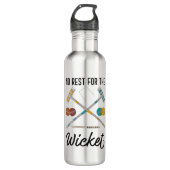 Geen rust op de Wicket Funny Croquet Thema Waterfles (Voorkant)