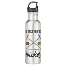 Geen rust op de Wicket Funny Croquet Thema Waterfles