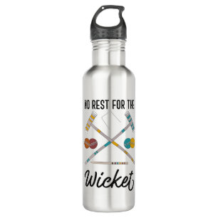 Geen rust op de Wicket Funny Croquet Thema Waterfles