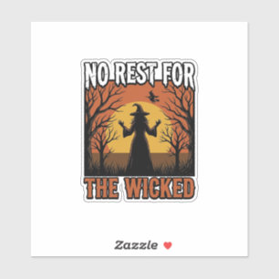 Geen Rust Voor De Boze Antieke Heks Halloween Des Sticker