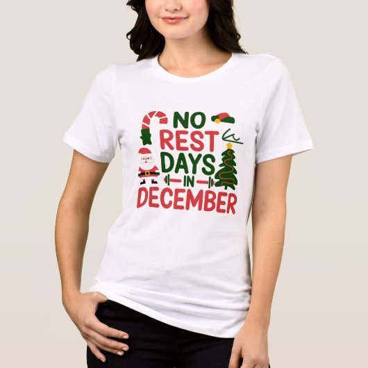 Geen rustdagen in december Tri-Blend shirt (Voorkant)