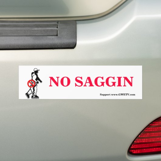 GEEN SAGGIN-BUMPERSTICKER BUMPERSTICKER (Op auto)