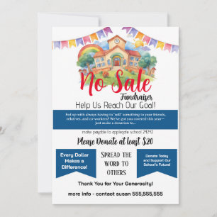 Geen SALE fondsenwerving schoolevenement Kaart