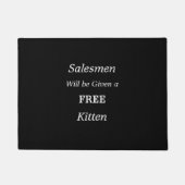 Geen Salesmen gratis Kitten Funny Black Deuren Deurmat (Voorkant)
