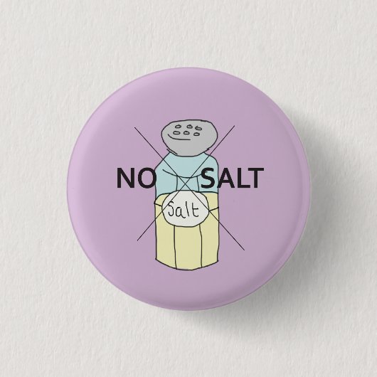 Geen Salt badge Ronde Button 3,2 Cm (Voorkant)