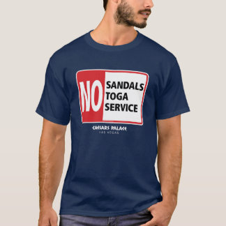Geen sandalen Geen toga Geen service T-shirt