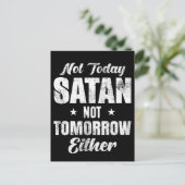 Geen satan morgen ook niet briefkaart (Staand voorkant)