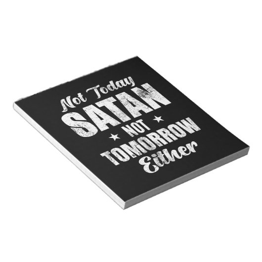 Geen satan morgen ook niet notitieblok (Schuin)