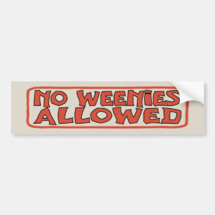 Geen Sauslappen Toegestaan Grappige Meme Bumpersticker