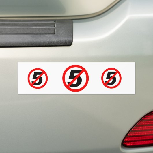 Geen SB5-bumpersticker Bumpersticker (Op auto)
