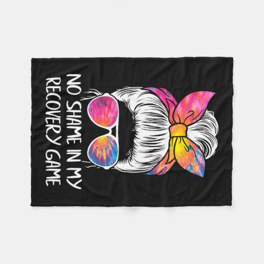 Geen schaamte in mijn herstel spel - Sobriety Aa N Fleece Deken (Voorkant (Horizontaal))