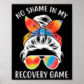 Geen schaamte in mijn herstel spel - Sobriety Aa N Poster (Voorkant)