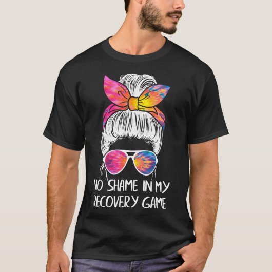 Geen schaamte in mijn herstel spel - Sobriety Aa N T-shirt (Voorkant)