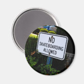 Geen Schaats Boarding Sign Magnet (Voorkant / Achterkant)