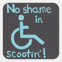 "Geen schande in scootin" Disability Pride Sticker