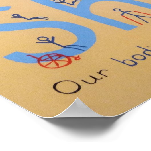 "Geen schande in scootine" Poster met handicaps (Hoek)