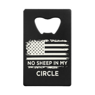 Geen schapen in mijn Cirkelpatriotnummer # Creditkaart Flessenopener