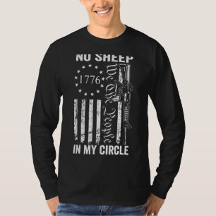 Geen schapen in mijn kring 2e amendement AR15 gewe T-shirt