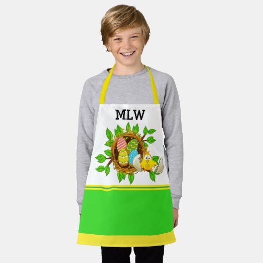 Geen Schattig Scallop SPRING Cookies Schort (Gedragen)