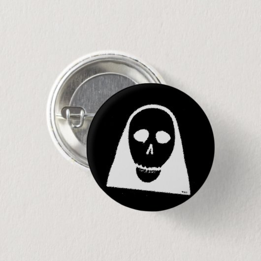Geen schedel ronde button 3,2 cm (Voorkant /achterkant)