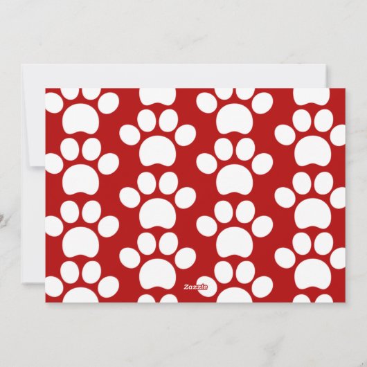 geen schepsel roerde de rode foto ' s kerst feestdagenkaart (Achterkant)