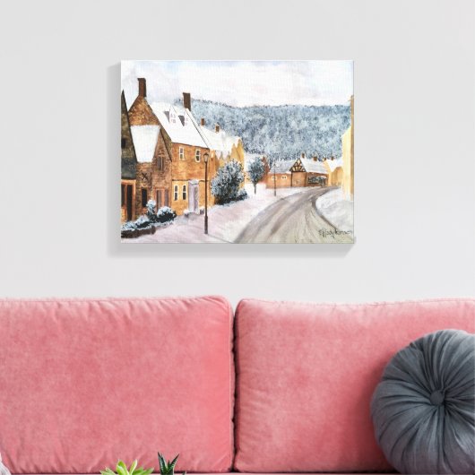 GEEN SCHEPSEL ROERDE WATERVERF CANVAS AFDRUK (Insitu (Woonkamer))