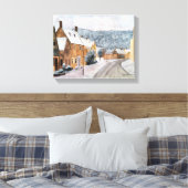 GEEN SCHEPSEL ROERDE WATERVERF CANVAS AFDRUK (Insitu (Slaapkamer))