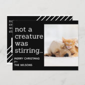 geen schepsel roerde zwarte foto ' s kerst briefkaart (Voorkant / Achterkant)