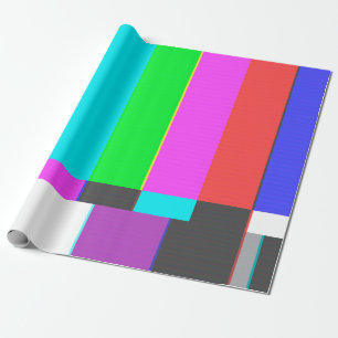 geen scherm met signaaltelevisie met ruis cadeaupapier