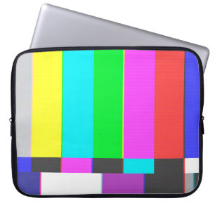 geen scherm met signaaltelevisie met ruis laptop sleeve