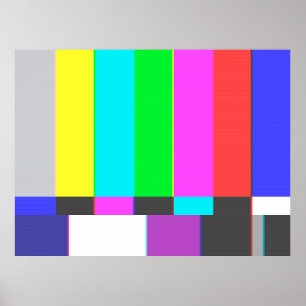geen scherm met signaaltelevisie met ruis poster