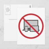 Geen schermen briefkaart (Voorkant / Achterkant)