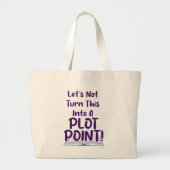 geen scherpe slogan van de schrijfster van een plo grote tote bag (Voorkant)