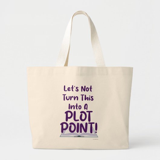 geen scherpe slogan van de schrijfster van een plo grote tote bag (Voorkant)